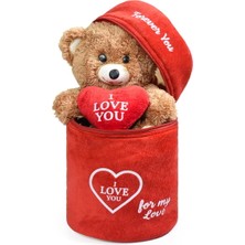 Peluş Çanta Içerisinde Sevgiliye Özel Kalpli (I Love You) Yazılı Sevimli Peluş