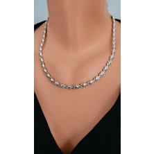 Nusret Takı 925 Ayar Gümüş Xo Model Pres Kolye