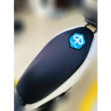 ULTRASHOP Pıaggıo Beverly Siyah Sele Kılıfı Su Geçirmez Motosiklet Sele Kılıfı Logolu Sele Koltuk Kılıfı-X
