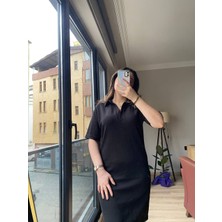 Modal Kumaş Polo Yaka Elbise
