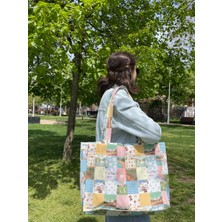 Patchwork Mutlu Dünya Bez Çanta