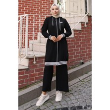 Missvalle Missvalle Fermuarlı Ribanalı Takım Siyah 10405