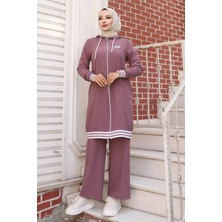 Missvalle Fermuarlı Ribanalı Takım Lila 10405