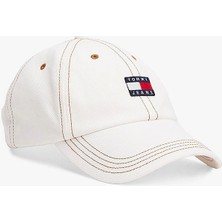 Tommy Hilfiger  Kadın Ekru Heritage Denim Beyzbol Şapkası