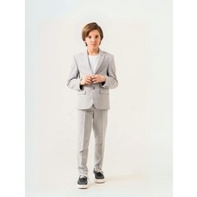 Carinos Erkek Çocuk T-Shirt Keten Ceket Pantolon 3'lü Spor Takım (3-6 Yaş Arası)