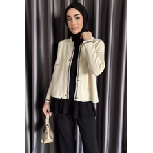 Julude Bisiklet Yaka Sıfır Kol Piliseli Içlik Tunik P-00015351