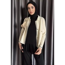 Julude Bisiklet Yaka Sıfır Kol Piliseli Içlik Tunik P-00015351