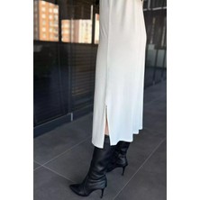 Julude Bisiklet Yaka Sıfır Kol Içlik Elbise P-00015354