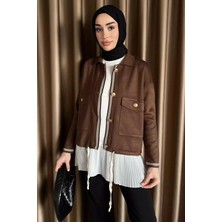 Julude Bisiklet Yaka Sıfır Kol Piliseli Içlik Tunik P-00015351
