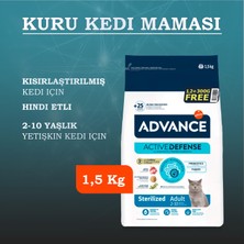 Advance Hindi Etli Kısırlaştırılmış Kedi Maması 1.2kg + 300gr Bonus Avantajlı Paket
