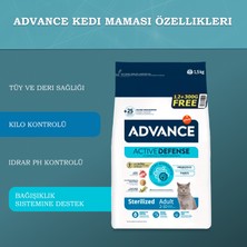 Advance Hindi Etli Kısırlaştırılmış Kedi Maması 1.2kg + 300gr Bonus Avantajlı Paket