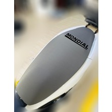 ULTRASHOP Mondial 175 Masti x Gri Sele Kılıfı Su Geçirmez Motosiklet Sele Kılıfı Logolu Sele Koltuk Kılıfı-X