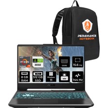 Asus Tuf Gaming A15 Ryzen 7 7435HS RTX 3050 Gaming Laptop 8GB RAM 512GB SSD 15.6" FHD 144Hz Win11 Pro + Per4 Çanta FA506NCRHN034P382