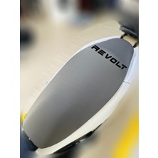 Rks Snıper Gri Kumaş Motosiklet Sele Kılıfı Logolu Penye Sele Koltuk Kılıfı-A