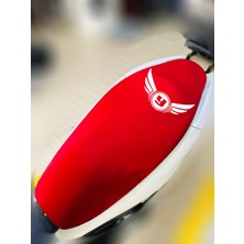 ULTRASHOP Yukı TB100T3E Pıcasso Kırmızı Sele Kılıfı Su Geçirmez Motosiklet Sele Kılıfı Logolu Sele Koltuk Kılıfı-X