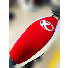 ULTRASHOP Kymco Aktiv Kırmızı Sele Kılıfı Su Geçirmez Motosiklet Sele Kılıfı Logolu Sele Koltuk Kılıfı-X