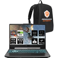 Asus Tuf Gaming A15 Ryzen 7 7435HS RTX 3050 Gaming Laptop 24GB RAM 2TB SSD 15.6" FHD 144Hz FreeDOS + Per4 Çanta FA506NCRHN034P314