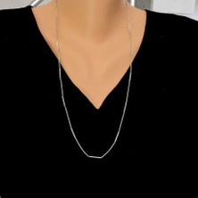 Nusret Takı 925 Ayar Gümüş 60 cm Çubuk Zincir Kolye