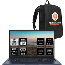 Asus Vivobook 15 Intel Core I5 1334U 40GB 4tb SSD 15.6" Fhd Fdos Taşınabilir Bilgisayar & Per4 Çanta X1504VANJ2404P325