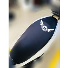 ULTRASHOP Yukı JJ125T-15 Actıve Siyah Sele Kılıfı Su Geçirmez Motosiklet Sele Kılıfı Logolu Sele Koltuk Kılıfı-X