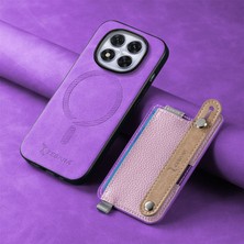 Xiaomi Poco X7 Uyumlu Kılıf Zebana 2in1 Kartlıklı Best Deri Kılıf Mor