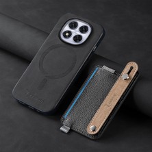 Xiaomi Poco X7 Uyumlu Kılıf Zebana 2in1 Kartlıklı Best Deri Kılıf Siyah