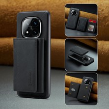 Xiaomi Poco X7 Uyumlu Kılıf Zebana 2in1 Elite Class Cüzdanlı Deri Kılıf Siyah