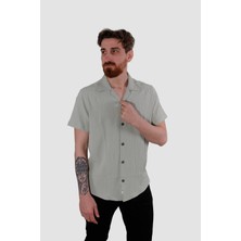 Globay Raymons G5003 Gofre Dokuma Gomlek-Yeşil