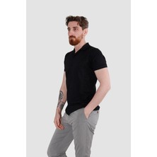 Globay 2545 Hsk Jakarlı Safarı Gomlek-Siyah