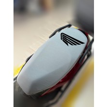 ULTRASHOP Honda Jf 26 Gri Sele Kılıfı Su Geçirmez Motosiklet Sele Kılıfı Logolu Sele Koltuk Kılıfı-X