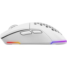 Rampage Blink PRO Bluetooth-Kablosuz-Kablolu Rgb Şarjlı 24000 Dpı 3311 Hafif Gaming Mouse Oyuncu Mouse Beyaz