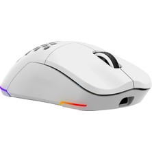 Rampage Blink PRO Bluetooth-Kablosuz-Kablolu Rgb Şarjlı 24000 Dpı 3311 Hafif Gaming Mouse Oyuncu Mouse Beyaz
