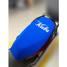 ULTRASHOP Kuba Fighter 50 Mavi Sele Kılıfı Su Geçirmez Motosiklet Sele Kılıfı Logolu Sele Koltuk Kılıfı-X
