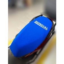 ULTRASHOP Mondial 125 Rr Mavi Sele Kılıfı Su Geçirmez Motosiklet Sele Kılıfı Logolu Sele Koltuk Kılıfı-X