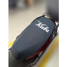 ULTRASHOP Kuba Space 50 Siyah Sele Kılıfı Su Geçirmez Motosiklet Sele Kılıfı Logolu Sele Koltuk Kılıfı-X