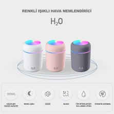 LE10 300ML Ultrasonik Pembe Siyah LED Işıklı Hava Nemlendirici Ortam Nemlendirici Buharlı Nemlendirici Buhar Makinesi ve Aroma Difuzoru H2O Oda Hava Temizleyici Parfüm Koku