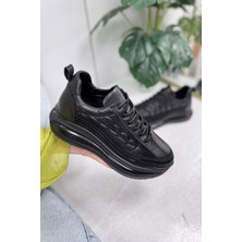 Günlük Erkek Ayakkabı  Deri Bağcıklı Yüksek Taban Süet ve Dikiş Detay Bilek Destek Sneaker 367