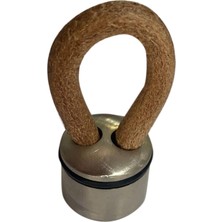 Dizaynaks Deri Düğme Ip Kulp Oring Tek Delikli Inox Taba