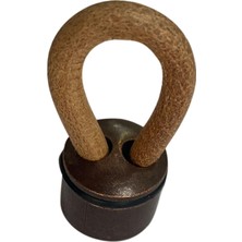 Dizaynaks Deri Düğme İp Kulp Oring Tek Delikli Antik Bakır Taba