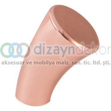 Dizaynaks Arco Parlak Bakır Tekli Düğme Kulp