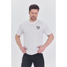 Rafaelli Basic Erkek T-Shirt Beyaz Kısa Kollu Erkek Tişort