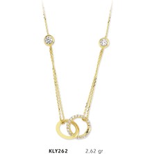 Harem Altın 14 Ayar Altın İkili Halka Kolye Kly262