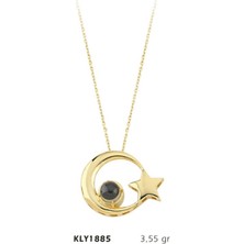 Harem Altın 14 Ayar Altın Ay Yıldız Kolye KLY1885