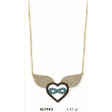 Harem Altın 14 Ayar Altın Kanatlı Kalp Kolye Kly943