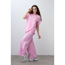 Loco Loco Kız Çocuk Fiyonklu Tişört ve Pantolon Takım