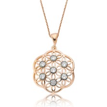 Tesbihayal Gümüş Yaşam Çiçeği Bayan Kolye