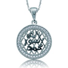 Tesbihayal Gümüş Taşlı Mühr-ü Şerif Bayan Kolye