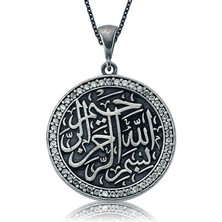 Tesbihayal Gümüş Besmele-i Şerif Bayan Kolye