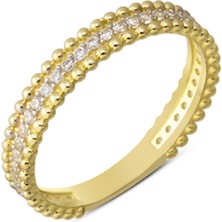 Harem Altın 14 Ayar Altın Mini Taşlı Top Yüzük YZK081A