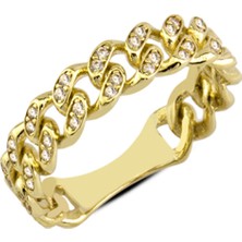 Harem Altın 14 Ayar Altın Zincir Model Yüzük YZK027